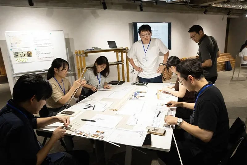 「割りばし模型」の制作がスタート